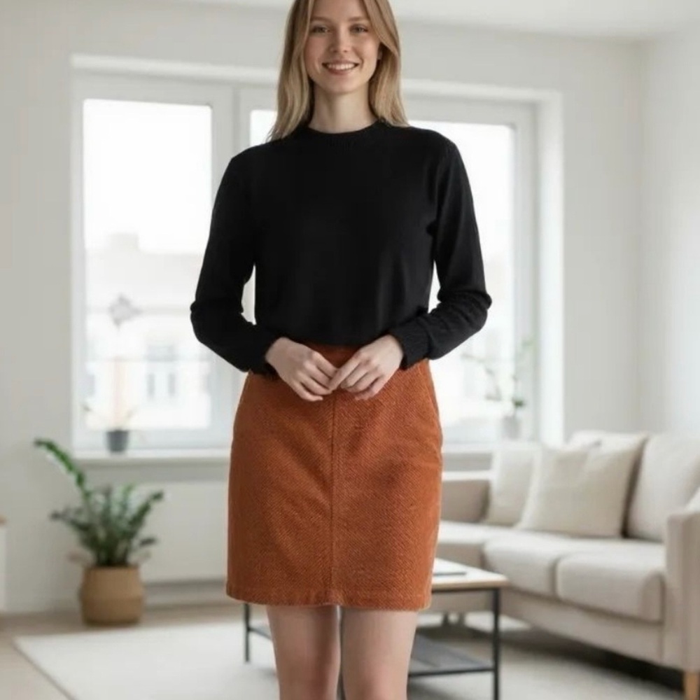 Talbots light brown corduroy mini skirt